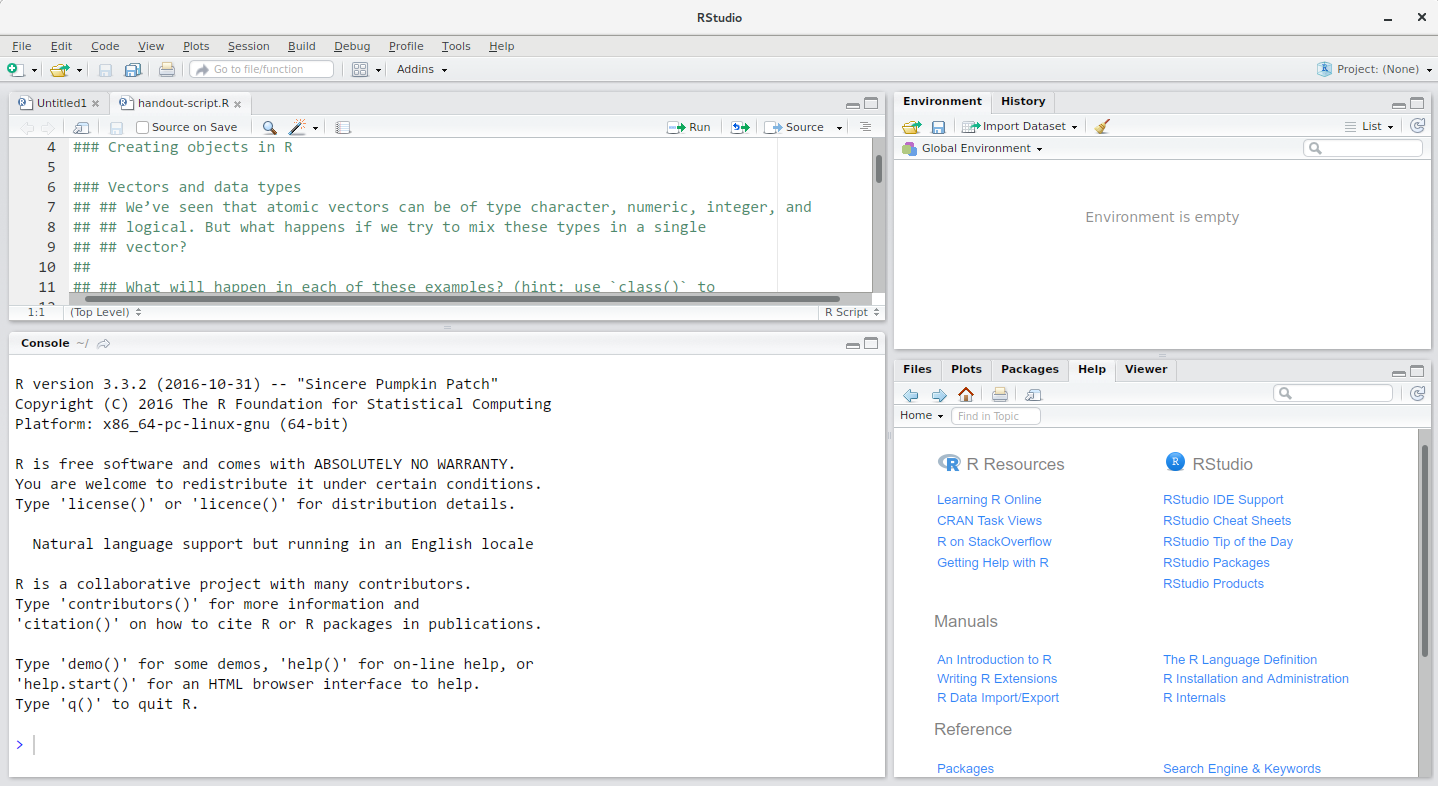 The RStudio Interface